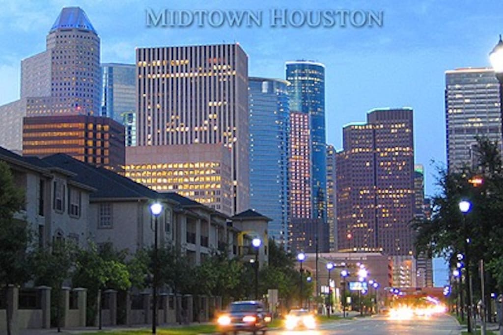 View from Midtown gives you clear vision of Downtown Houston