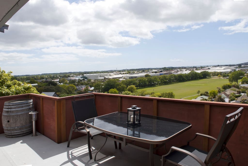 Enjoy breakfast on the deck.