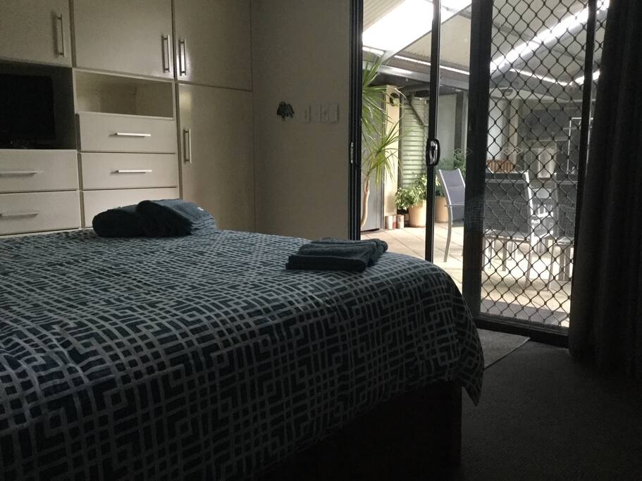 Room opens directly to outdoor area