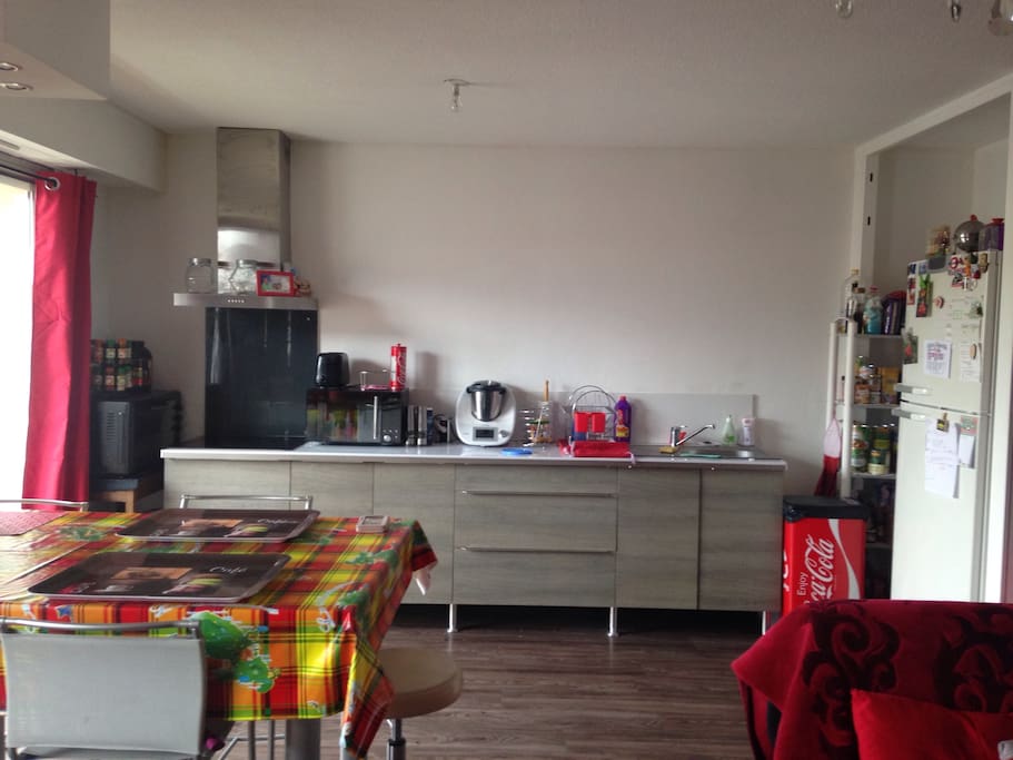 Cuisine ouverte sur salon