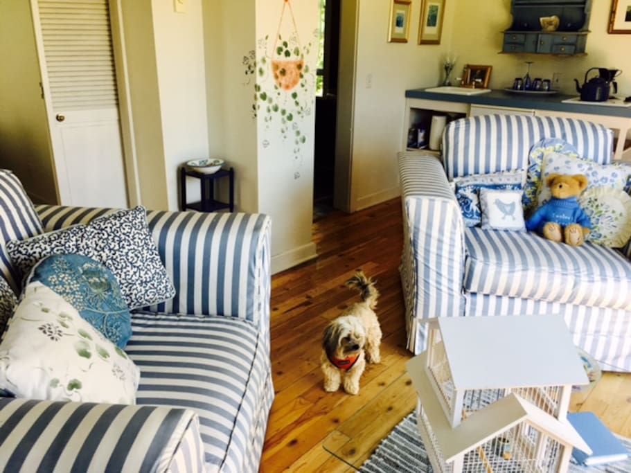 Relax in the oversize chairs after a Glacier hike or river cruise.