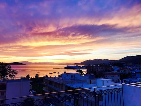 Sea View flat - Marmari village 1hour from Rafina