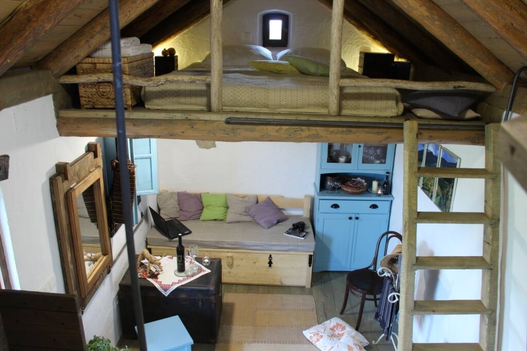 Loft with Futon bed for two.