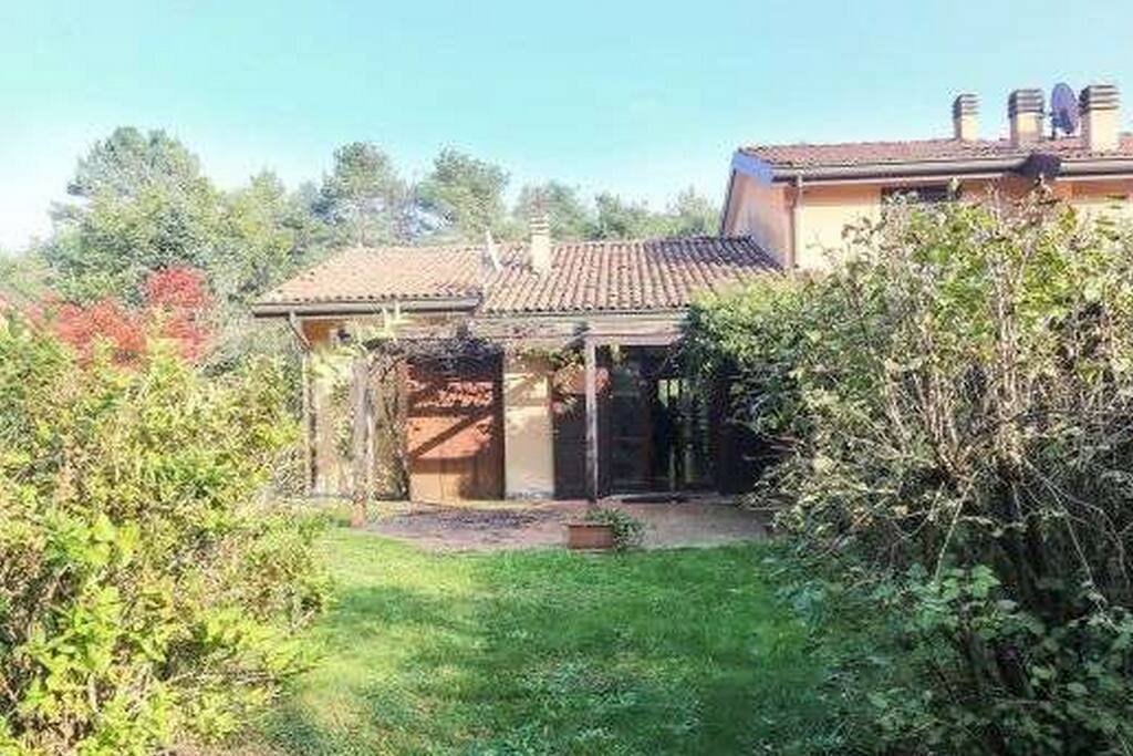 Das Reihenhäuschen mit seinem Garten