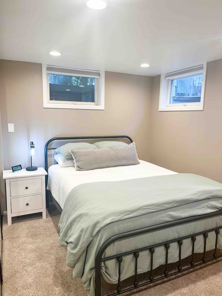 Basement queen bedroom