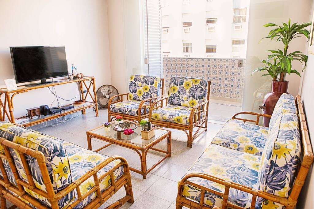 living room and balcony