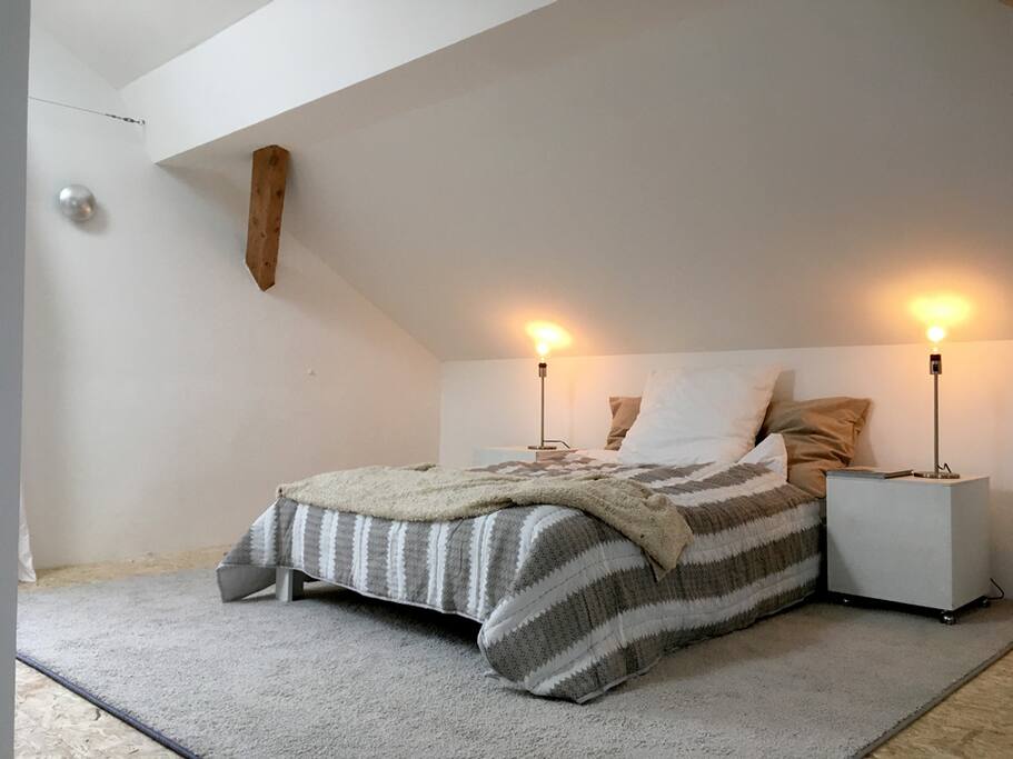 Schlafbereich im Loft