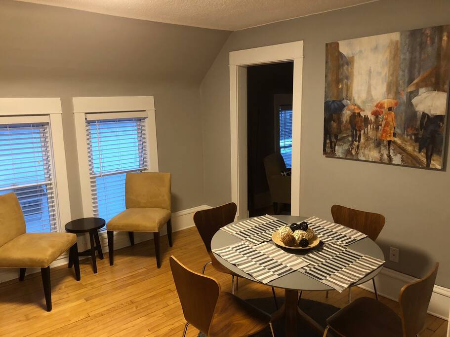 Dining room and sitting area