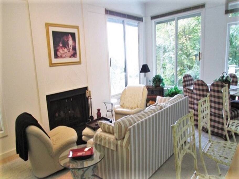 Great room with fireplace