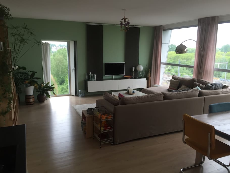 Livingroom with our huge and very comfortable sofa