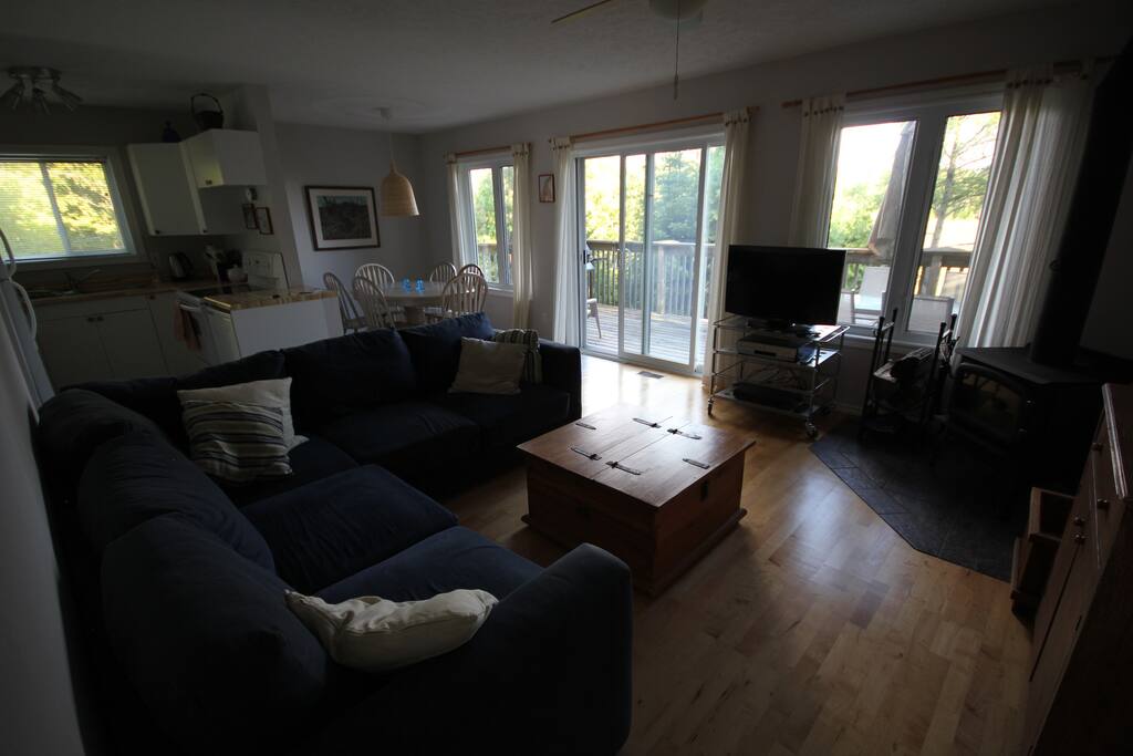 living room with fireplace