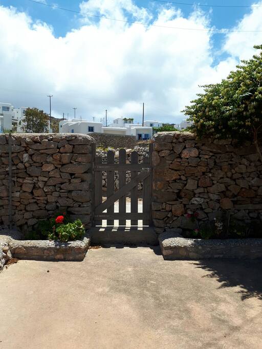 Entrance to the cottage.