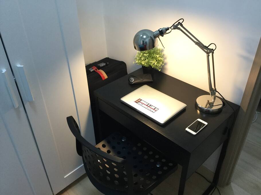 Desk in bedroom