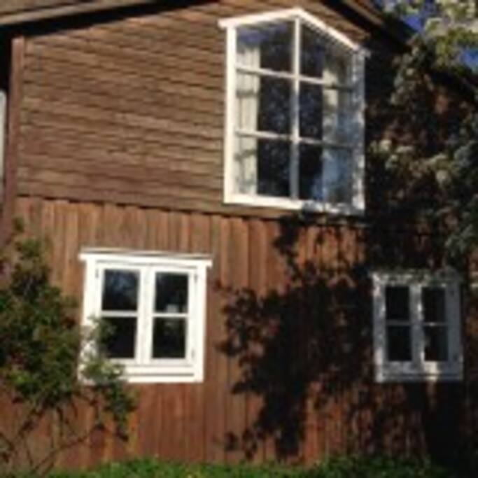 Træhuset er i to etager