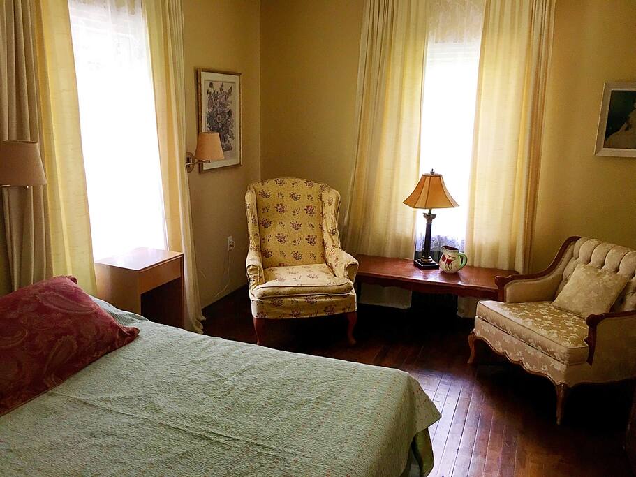 Your room sleeps 2 on a queen sized bed.