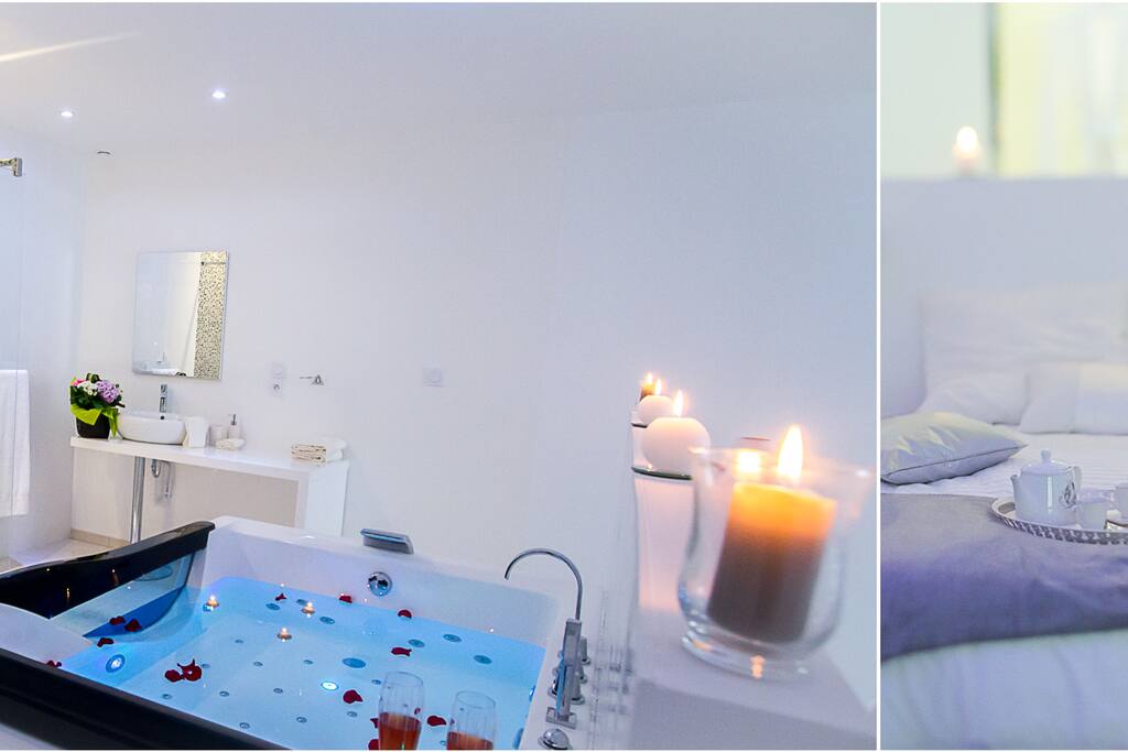 Jacuzzi 2 places et salle de bain