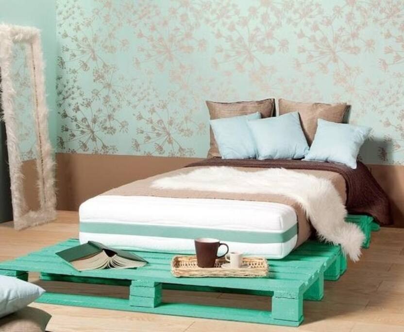 Cama matrimonial para dos personas