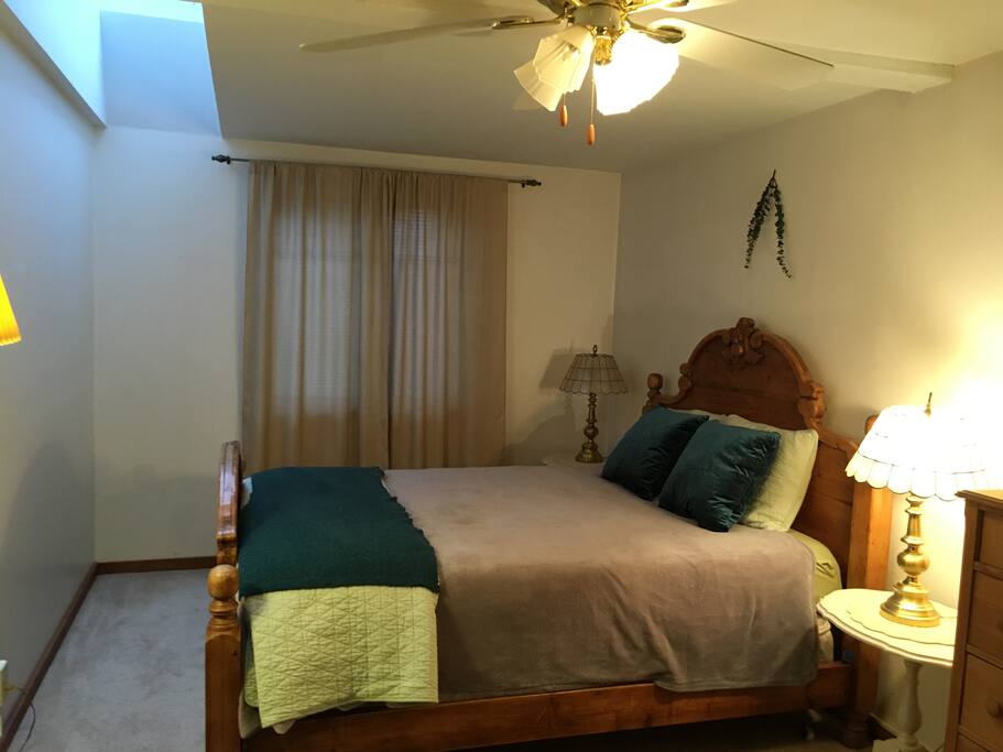 Master bedroom is spacious, queen bed...second small bedroom also available.