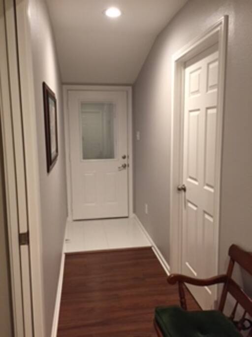 Inside view of guest entrance