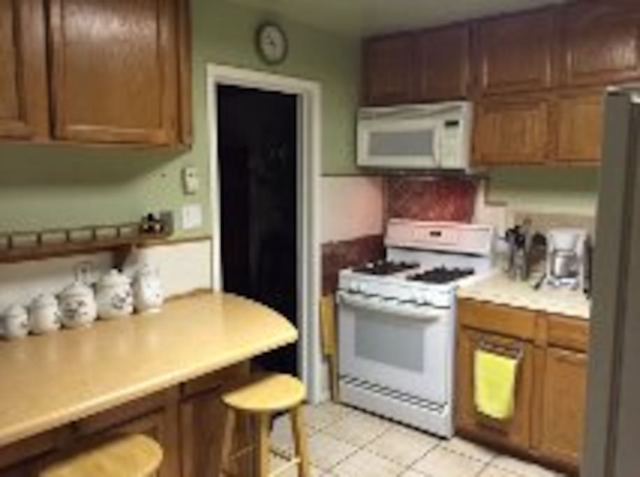 The Kitchen-
Microwave, dishwasher,