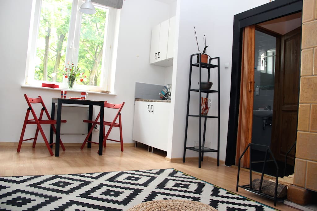 Living room and kitchen