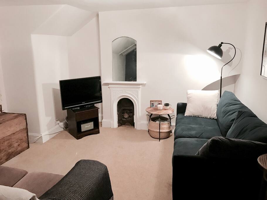 Living Room overlooking residential street