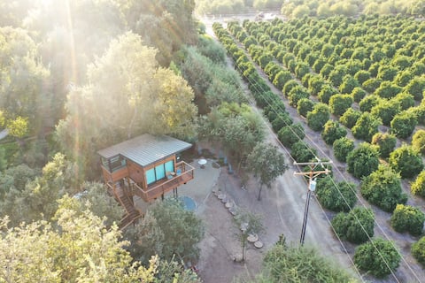 Luxury treehouse with views of the Sierras