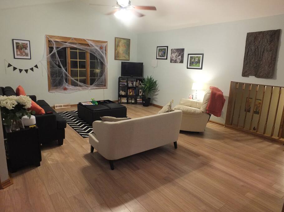 Living room (spider webs are seasonal)