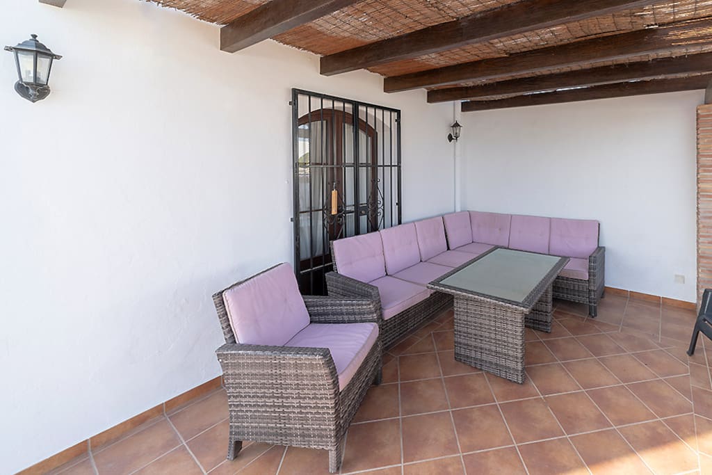 Lounge area in the private terrace