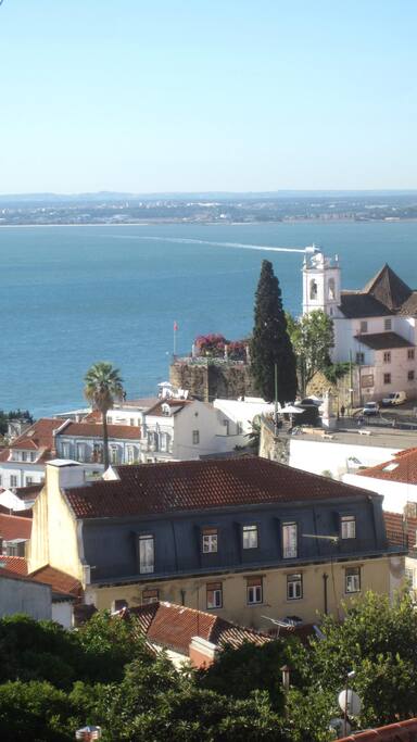 Tagus river view from bathroom window