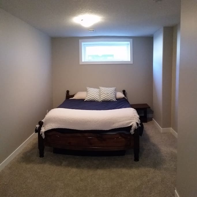 Queen bed where you'll be staying