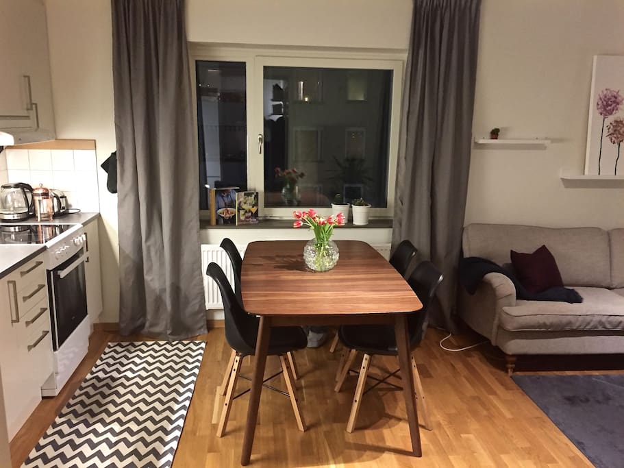 Open-plan kitchen and living room