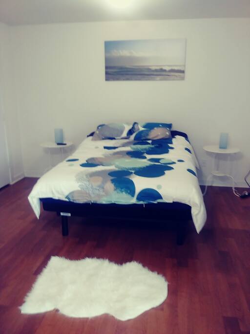 The bed is an ergonomic bed that can be adjusted for great relaxation