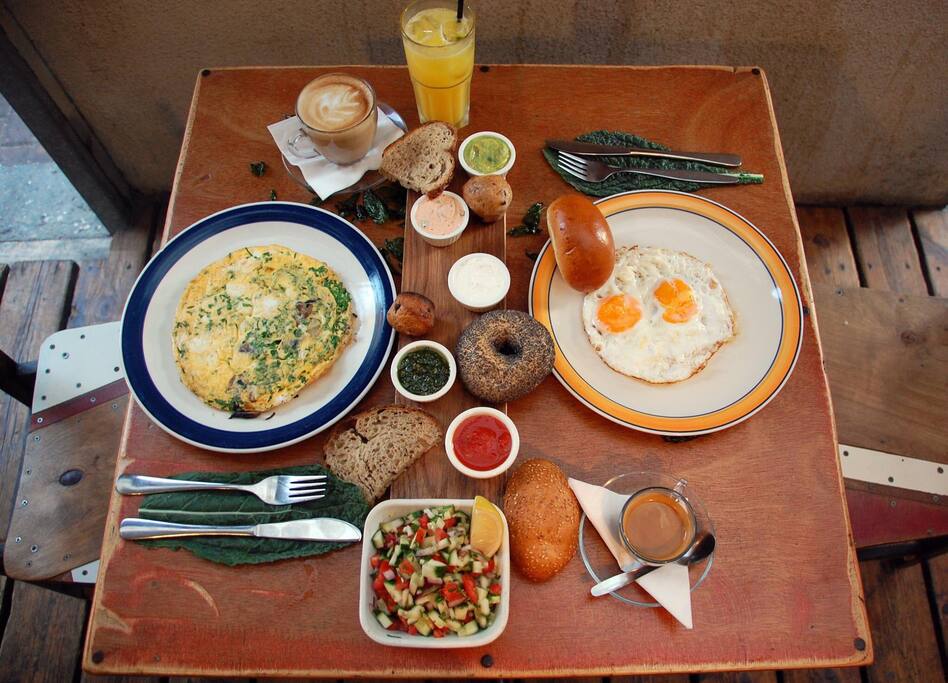 Our included breakfast- waiting for you every day at the casbah caffe