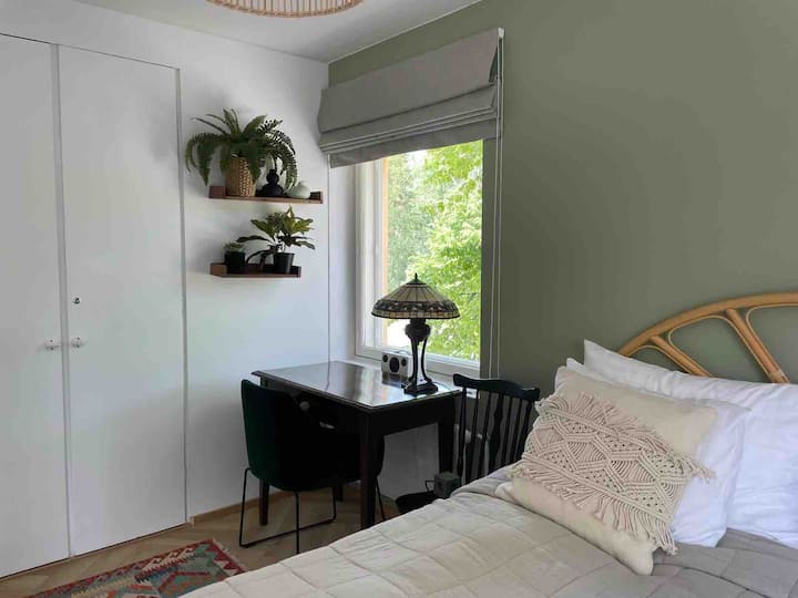 Stylish boho-inspired two-bedroom