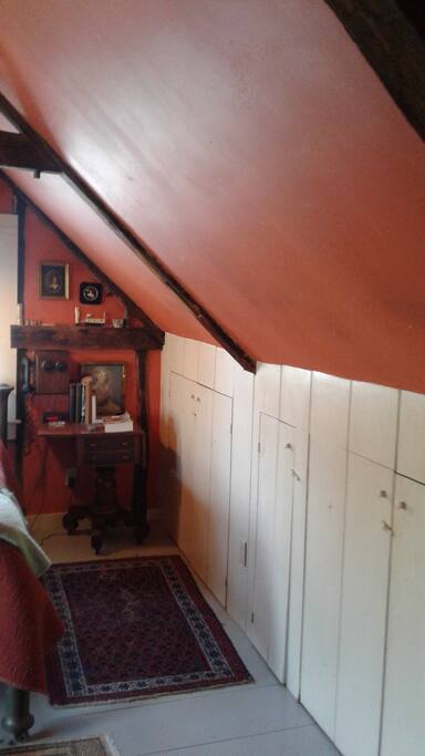 Another eclectic nook by the bed...