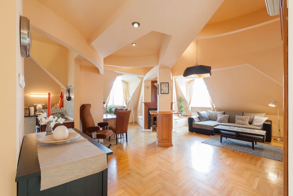 The beautiful spacious apartment