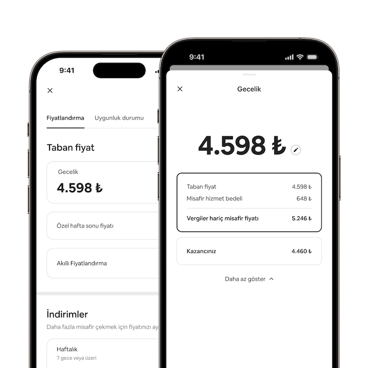 Airbnb uygulaması, takvimde artık tüm fiyatlandırma araçlarının bir arada tutularak nasıl daha fazla kolaylık sağladığını gösteriyor.