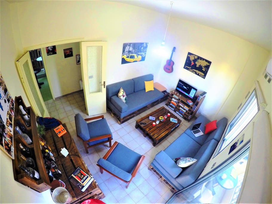 All you Need Living Room: Comfy Couches; TV; DVD; Books; Cable; Bar; Guitar; Magazines; Brochures, CD Player, Aux, HDMI, Electricity Plug(s), Air Condition, Heater, Blanket...