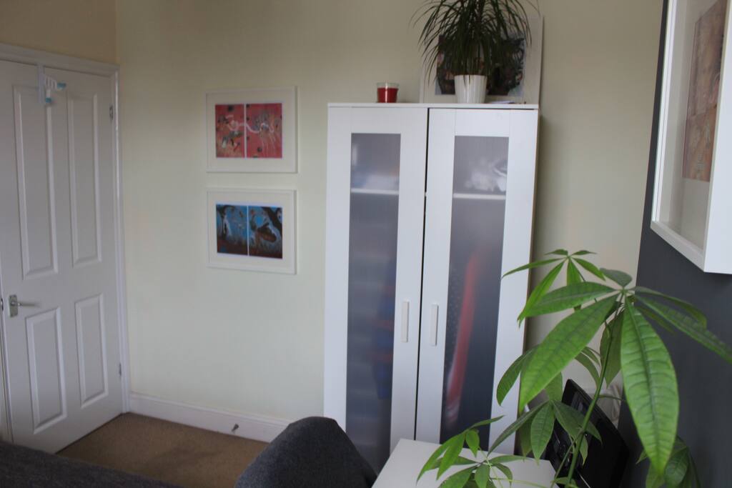 The wardrobe will be empty and for you to use as storage space