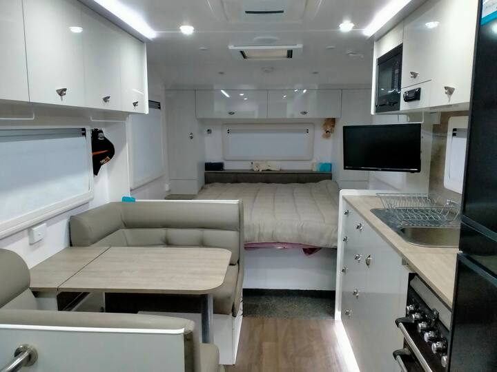 Modern Caravan Amongst The Gum Trees - Dunkeld