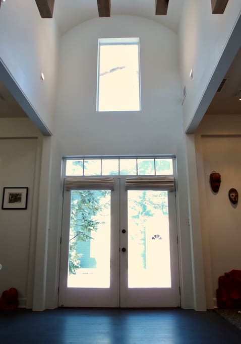 Guest-cottage entrance, interior, open central area