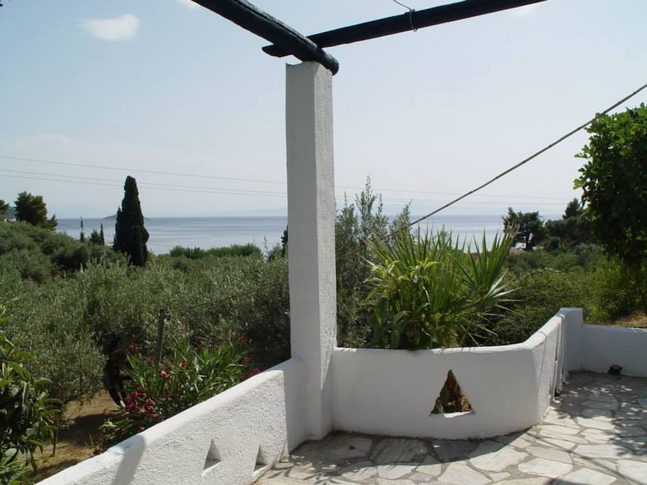 view from the veranda-where there is also a table and 4 chairs where you can enjoy an evening mean