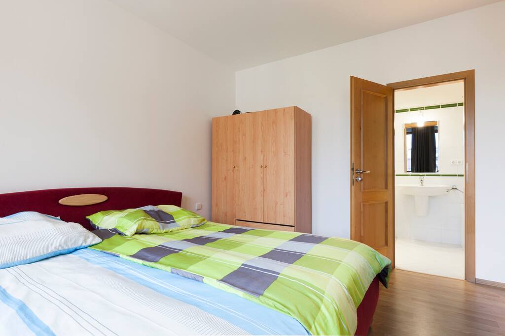 King size bedroom with private bathroom