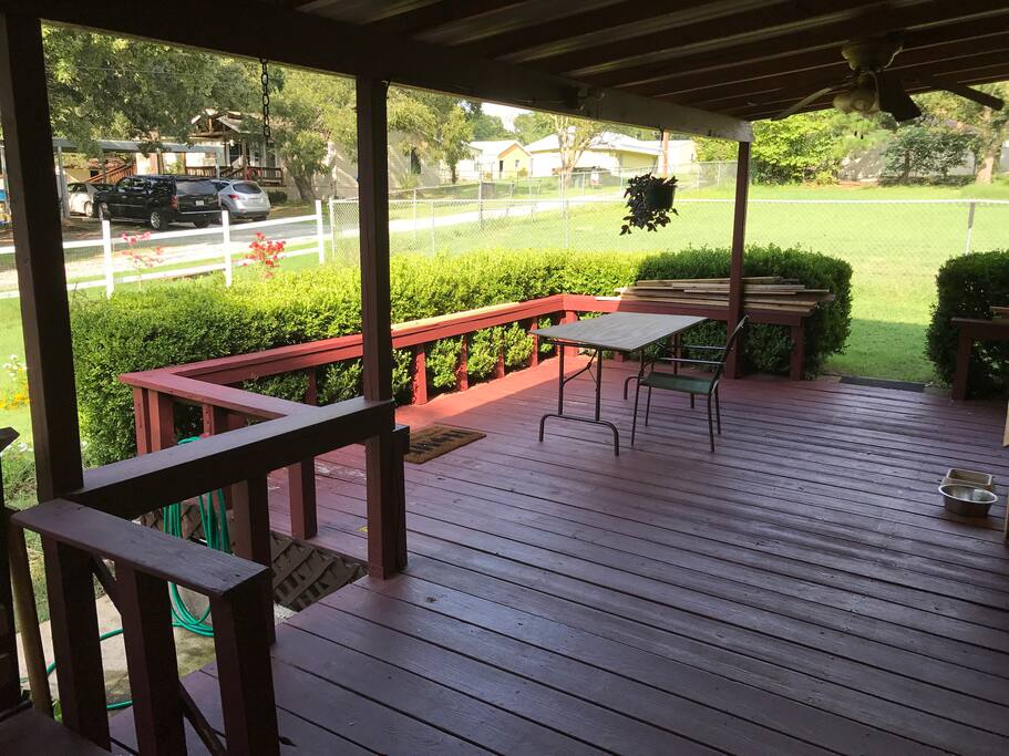 Drink eat and be merry in the front porch. Play darts or just chat