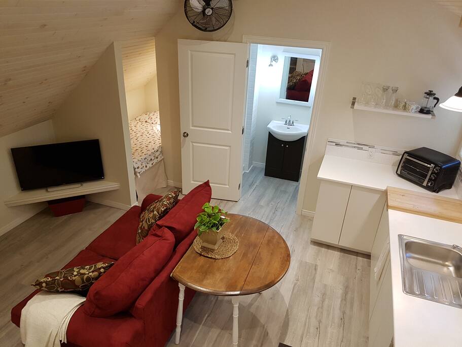 Open concept studio space