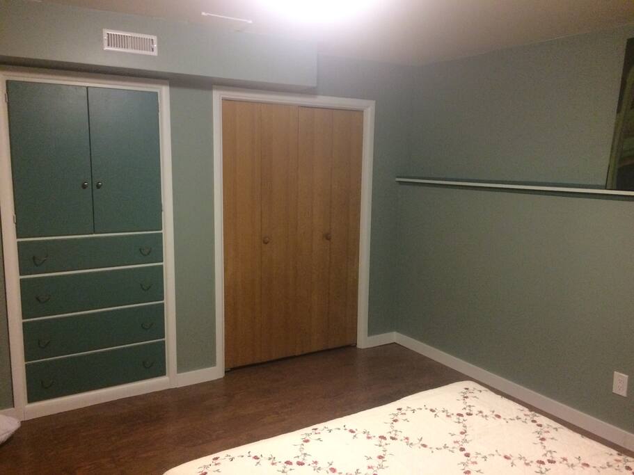 Both bedrooms have good closet space.