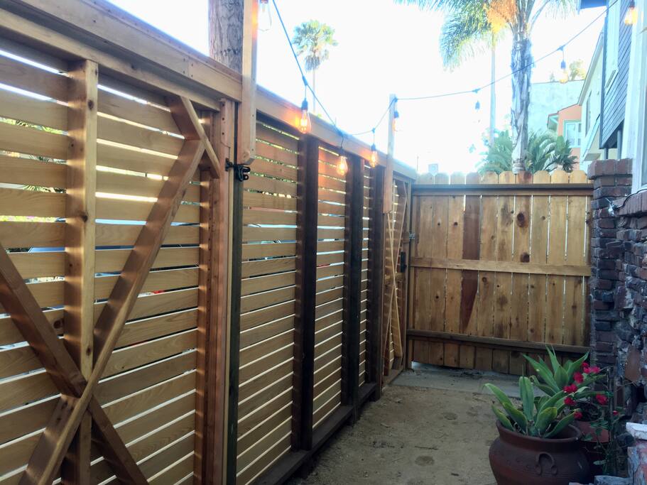 Private front yard with it's own entrance