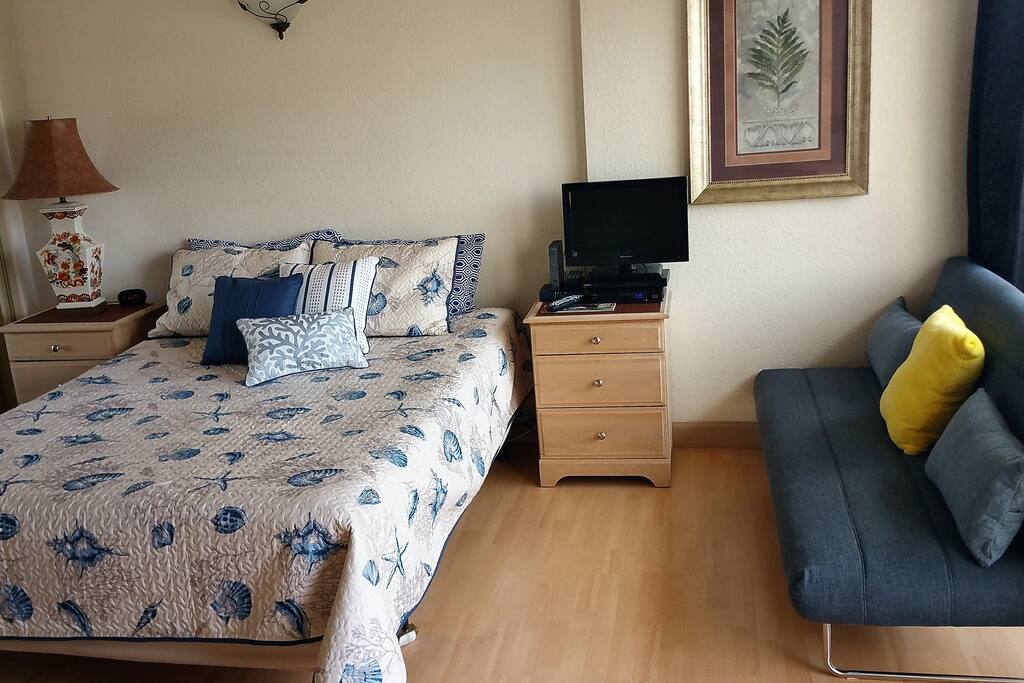 Queen Size Bed and new Twin Sofa Bed