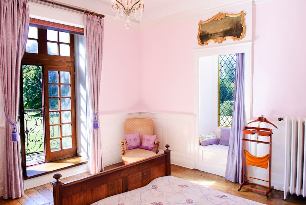 The Honeymoon Suite, with the balcony door open